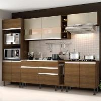 Cozinha Completa Vicenza Rustic Crema Armário Balcão Madesa - 1