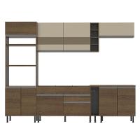 Cozinha Completa Vicenza Rustic Crema Armário Balcão Madesa - 2