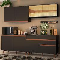 Cozinha Completa Reims com Armário e Balcão Preto Madesa - 3