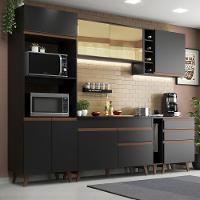 Cozinha Completa Reims com Armário e Balcão Preto - 8