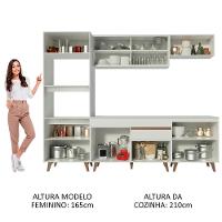 Cozinha Completa Madesa Reims 260002 Com Armário E Balcão Branco - 10