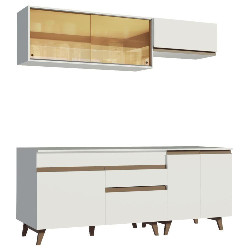 Cozinha Completa Reims com Armário e Balcão Branco Madesa - 2