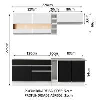 Cozinha Completa Parma com Armário/Balcão Madesa - 9