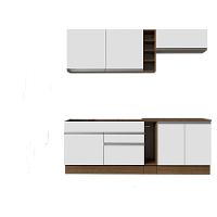 Cozinha Completa Parma com Armário/Balcão Madesa Rustic/Branco - 2