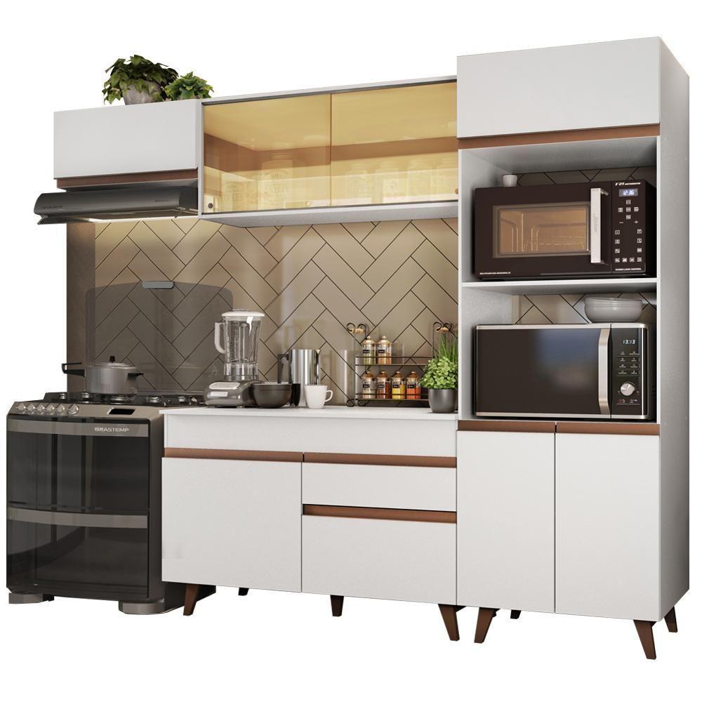 Cozinha Completa Reims com Armário e Balcão Branco Madesa - 2