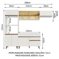 Cozinha Completa Reims com Armário e Balcão Branco Madesa - 6