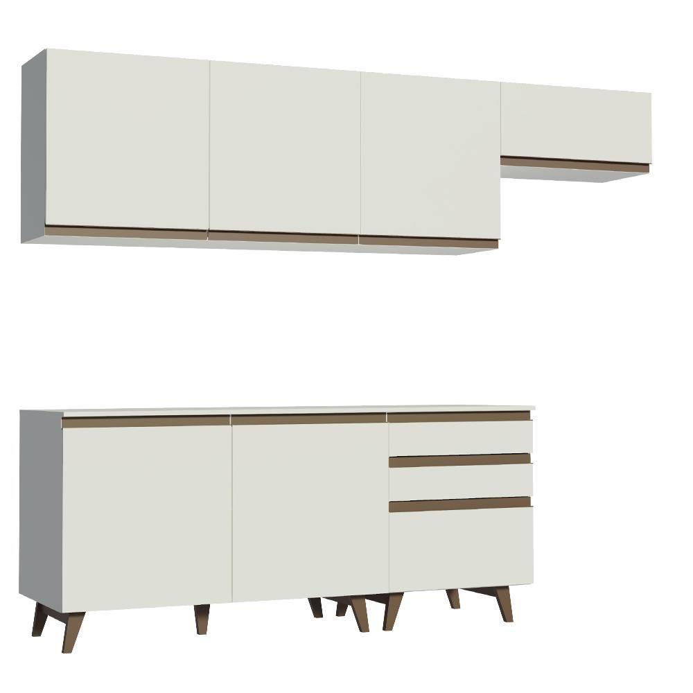 Cozinha Completa Reims com Armário e Balcão Branco Madesa - 2