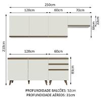Cozinha Completa Reims com Armário e Balcão Branco Madesa - 5