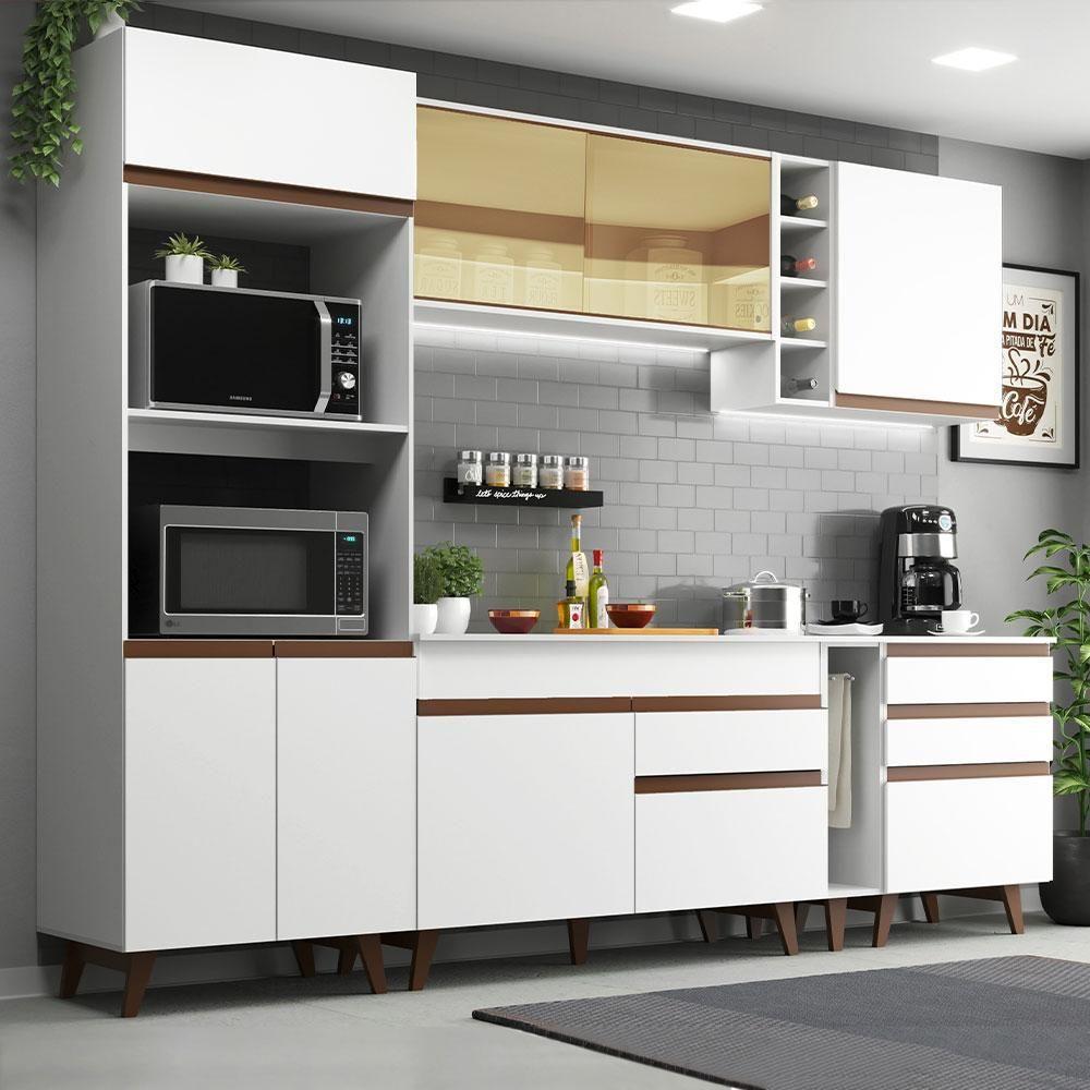 Cozinha Completa Reims com Armário e Balcão Branco - 8