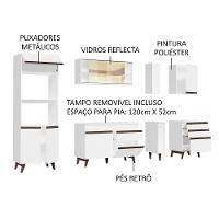 Cozinha Completa Reims com Armário e Balcão Branco - 7