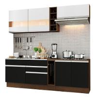 Cozinha Completa Parma com Armário e Balcão Madesa - Rustic/Preto/Branco - 5