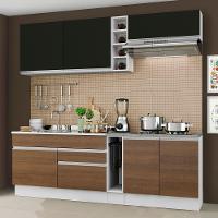 Cozinha Completa Parma com Armário e Balcão Madesa Branco/Preto - 8