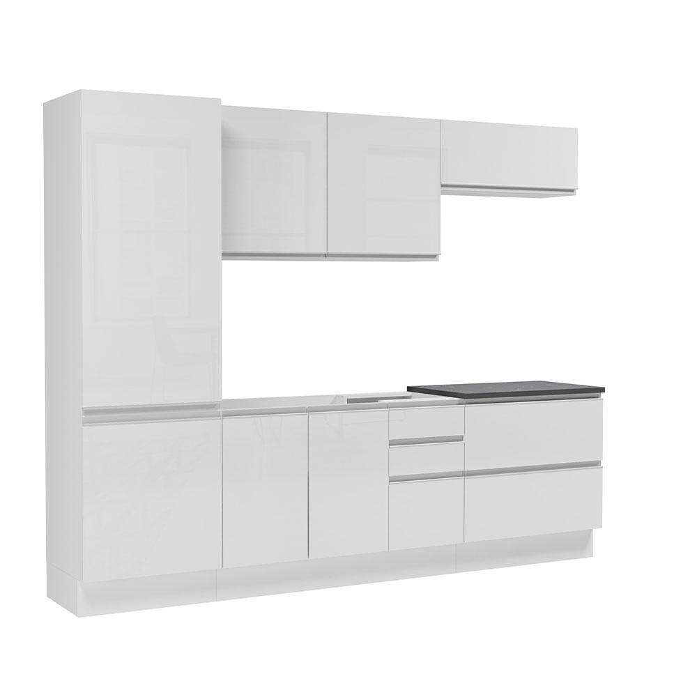 Cozinha Completa Mdf Madesa Acordes Frentes Branco Brilho - 4