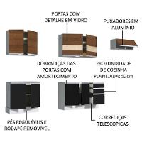 Cozinha Completa Marcela com Armário e Balcão Madesa - 3