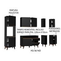 Cozinha Completa Madesa Reims com Armário e Balcão - Preto - 7