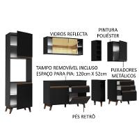 Cozinha Completa Madesa Reims com Armário e Balcão - Preto - 10