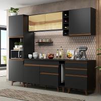 Cozinha Completa Madesa Reims com Armário e Balcão - Preto - 1