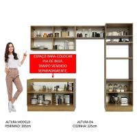 Cozinha Completa Madesa Lux Armário e Balcão - Rustic/cinza - 5