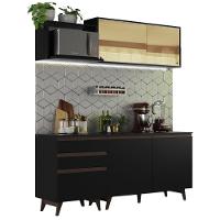 Cozinha Completa Madesa Reims com Armário e Balcão Preto - 1
