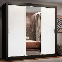 Guarda Roupa 3 Portas de Correr com Espelho 4 Gavetas Madesa - 3