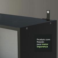 Estante Para Livros Home Sala Madesa 6907 Com 3 Nichos Preto - 8