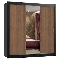 Guarda Roupa 3 Portas de Correr com Espelho 4 Gavetas Madesa - 1