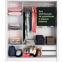 Guarda Roupa 3 Portas De Correr Com Espelho 2 Gavetas Madesa - 9