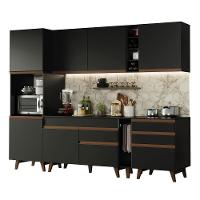 Cozinha Completa Madesa Reims Com Armário E Balcão Preto - 1