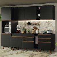 Cozinha Completa Madesa Reims Com Armário E Balcão Preto - 2