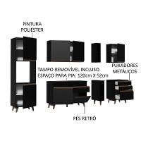 Cozinha Completa Madesa Reims Com Armário E Balcão Preto - 6