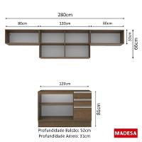 Cozinha Marina Rustic com Armário e Balcão Madesa - 5