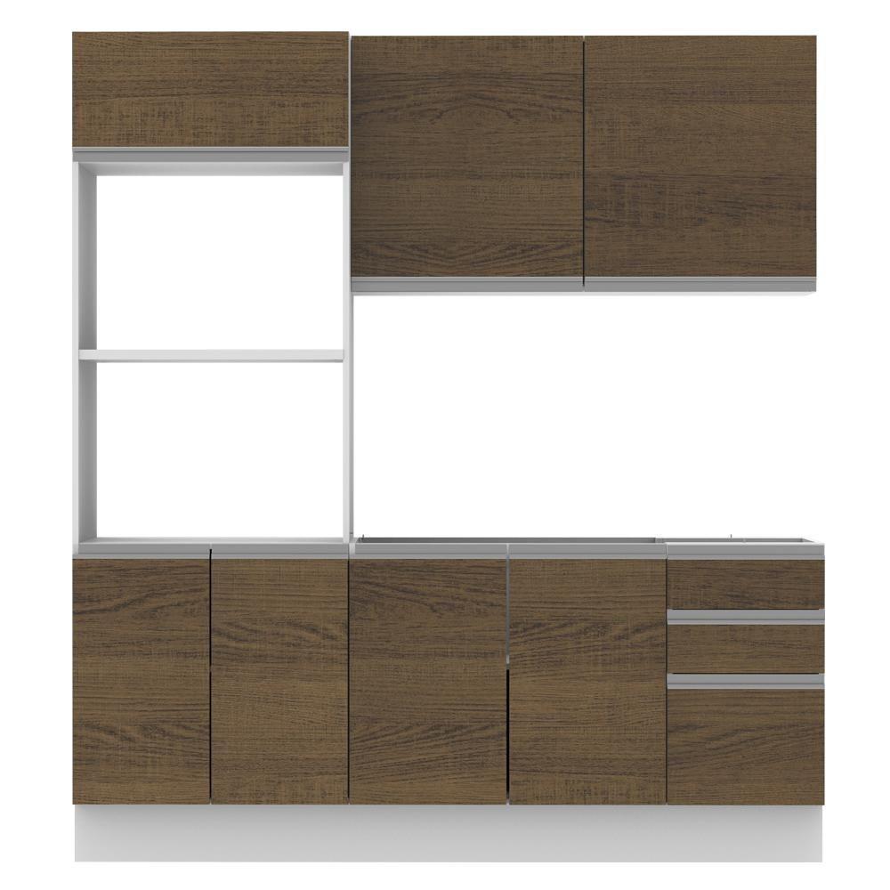 Cozinha Acordes Glamy Rustic MDF 2 Gavetas 8 Portas Madesa - 2