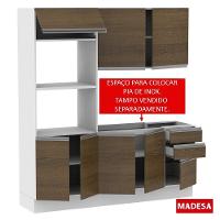 Cozinha Acordes Glamy Rustic MDF 2 Gavetas 8 Portas Madesa - 17