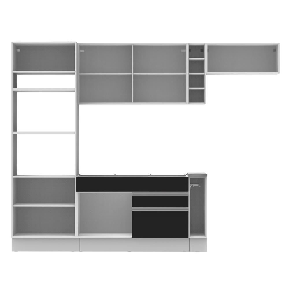 Cozinha Safira com Armário e Balcão sem Tampo e Pia Madesa - 7