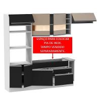 Cozinha Safira com Armário e Balcão sem Tampo e Pia Madesa - 3