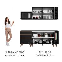 Cozinha Completa Madesa Reims com Armário e Balcão - Preto - 2