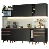 Cozinha Reims 260006 com Armário e Balcão Preto - 1