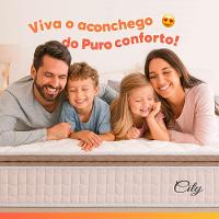 Cama Box Colchão Casal Molas Ensacadas City Pillow Top 138x61cm Branco/Bege Hellen - 5