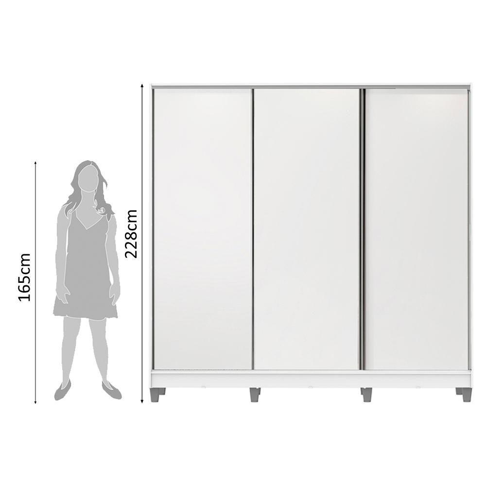 Guarda Roupa Royale 100% MDF 3 Portas Correr e Pés Madesa - 7