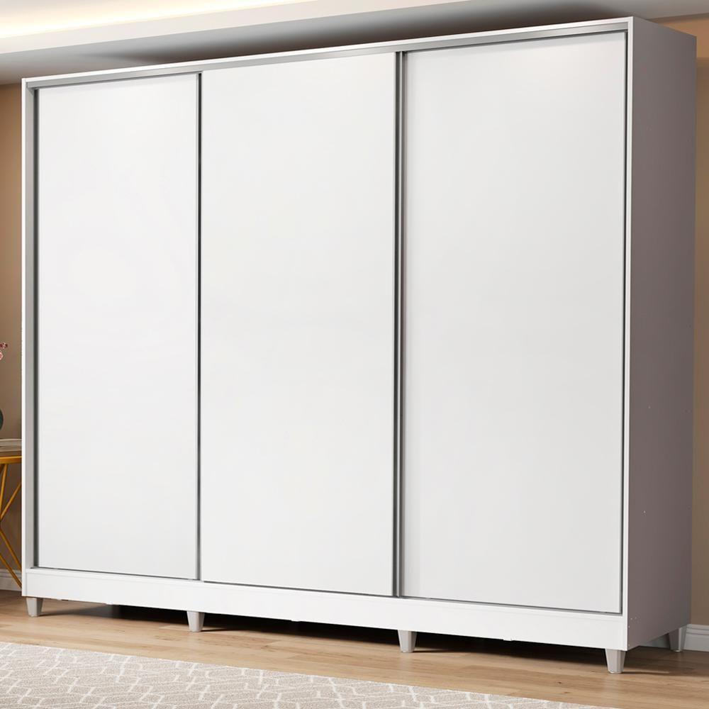 Guarda Roupa Royale 100% MDF 3 Portas Correr e Pés Madesa - 8