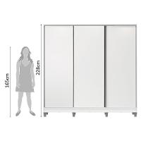 Guarda Roupa Royale 100% MDF 3 Portas Correr e Pés Madesa - 7