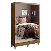 Guarda Roupas Luke Rustic 2 Portas Espelho Com Pés Madesa - 2