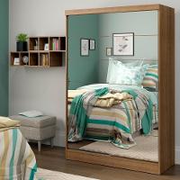 Guarda Roupas Luke Rustic 2 Portas Espelho Correr Madesa