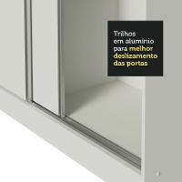 Guarda Roupa Juvenil 100% Mdf Madesa Kevin 3 Portas De Correr De Espelho Com Pés - Branco - 12