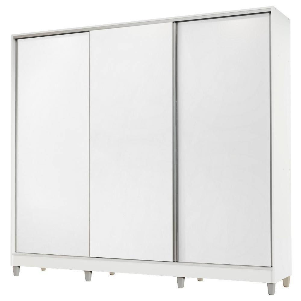 Guarda Roupa Infantil MDF Logan 3 Portas Madesa Branco - 2