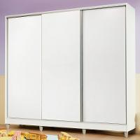 Guarda Roupa Infantil MDF Logan 3 Portas Madesa Branco - 1