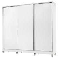 Guarda Roupa Infantil MDF Logan 3 Portas Madesa Branco - 2