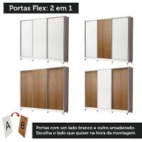 Guarda Roupa Infantil MDF Logan 3 Portas Madesa Branco - 3