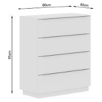 Cômoda 4 Gavetas Branco - 5