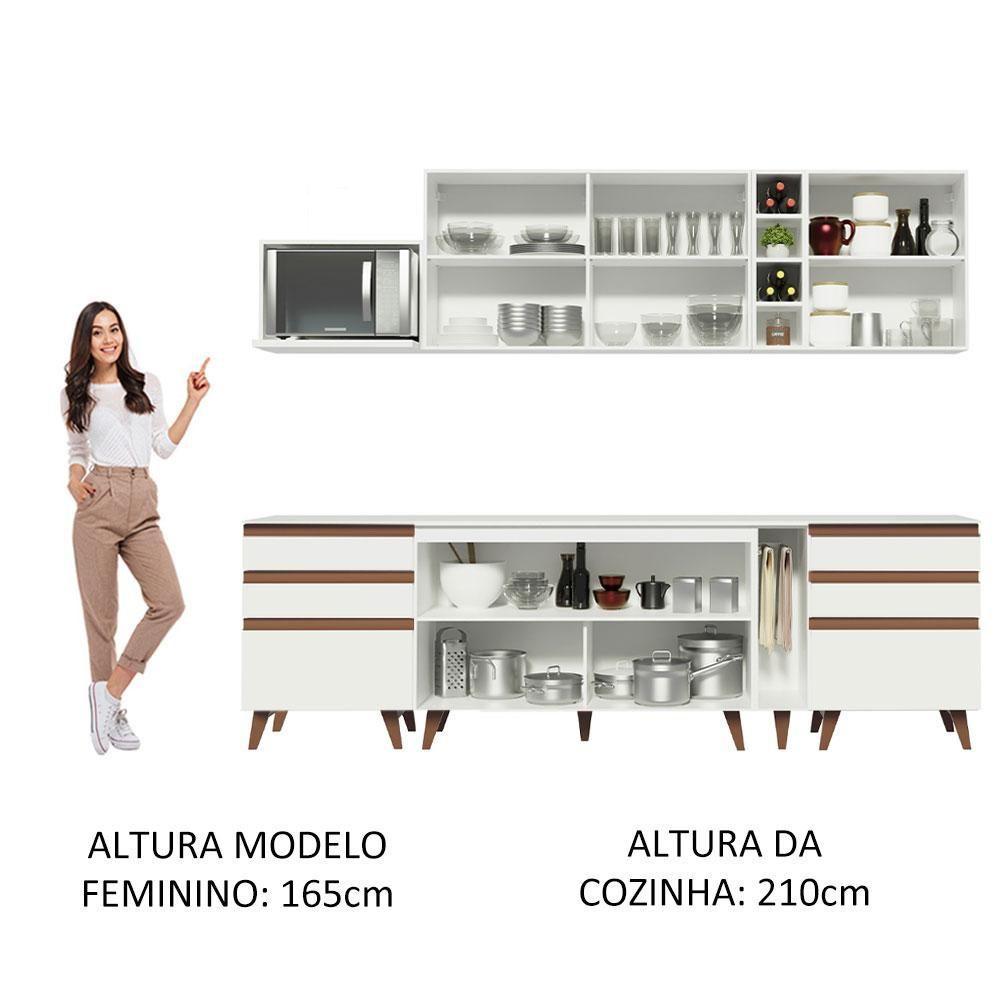 Cozinha Reims 260006 com Armário e Balcão Branco - 6